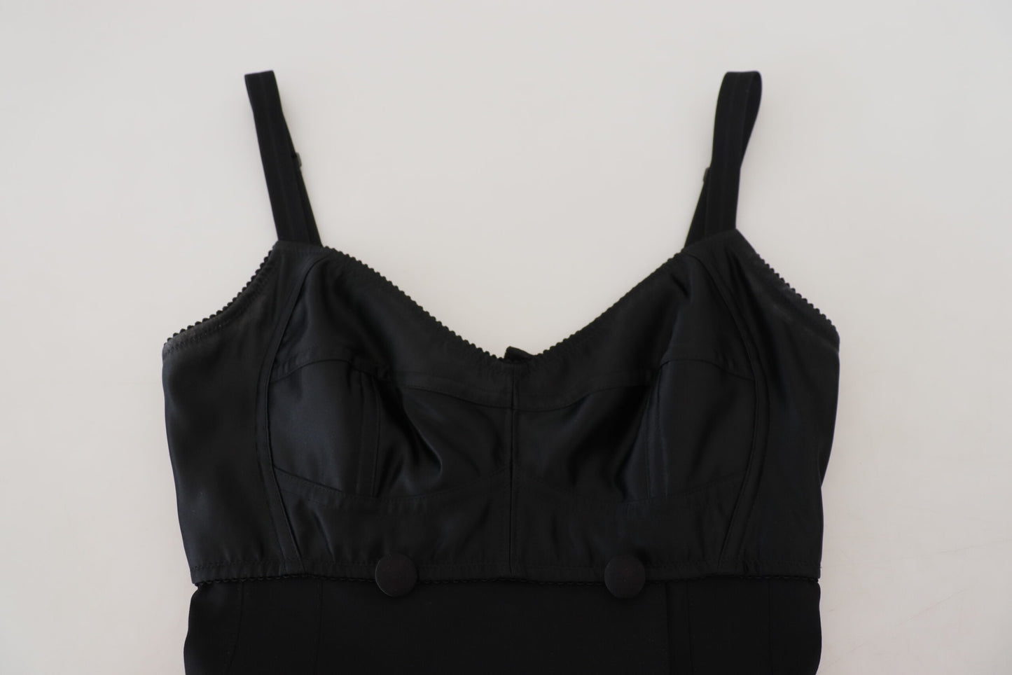 Mini-robe fourreau ajustée Dolce & Gabbana en laine stretch noire