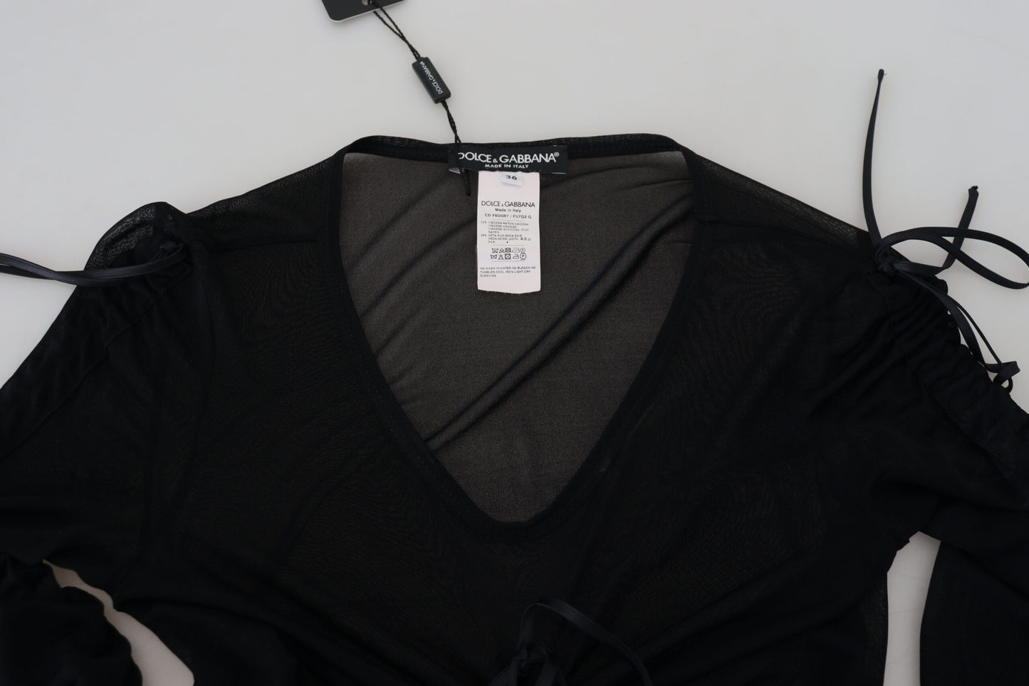 Robe fourreau midi moulante noire en viscose Dolce & Gabbana