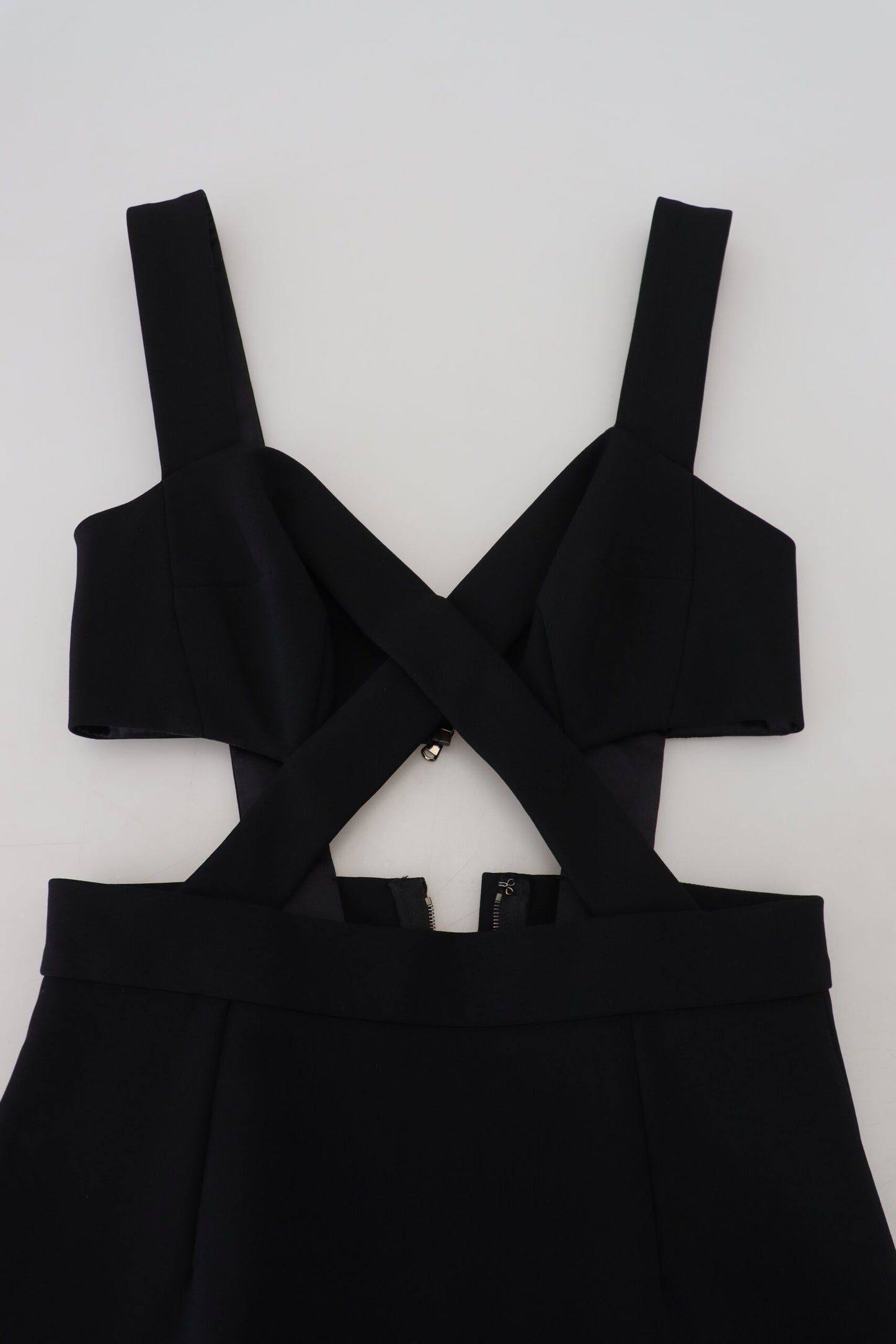 Robe fourreau midi moulante noire en viscose Dolce & Gabbana