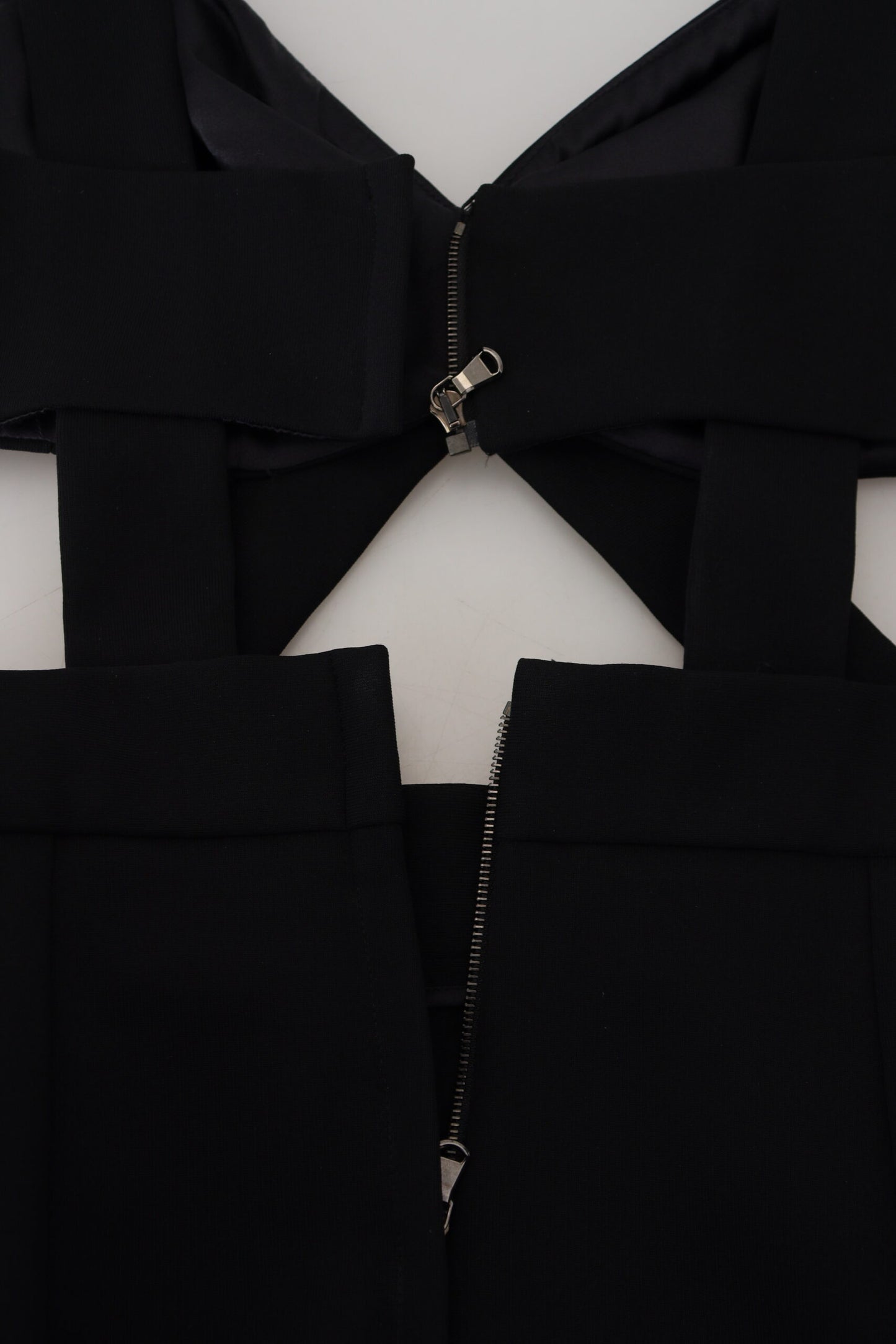 Robe fourreau midi moulante noire en viscose Dolce & Gabbana