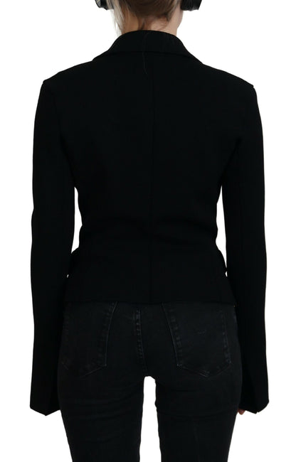 Veste blazer cardigan Dolce & Gabbana en viscose noire à boutons