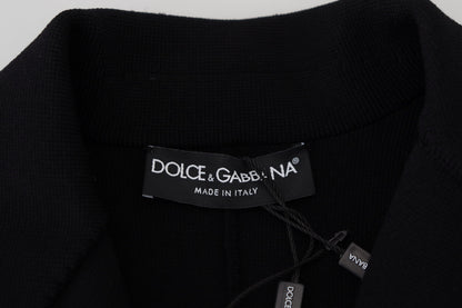 Veste blazer cardigan Dolce & Gabbana en viscose noire à boutons