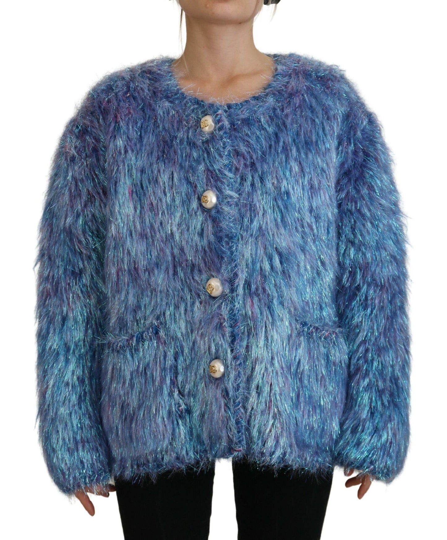 Veste Manteau Franges Polyester Multicolore Dolce & Gabbana