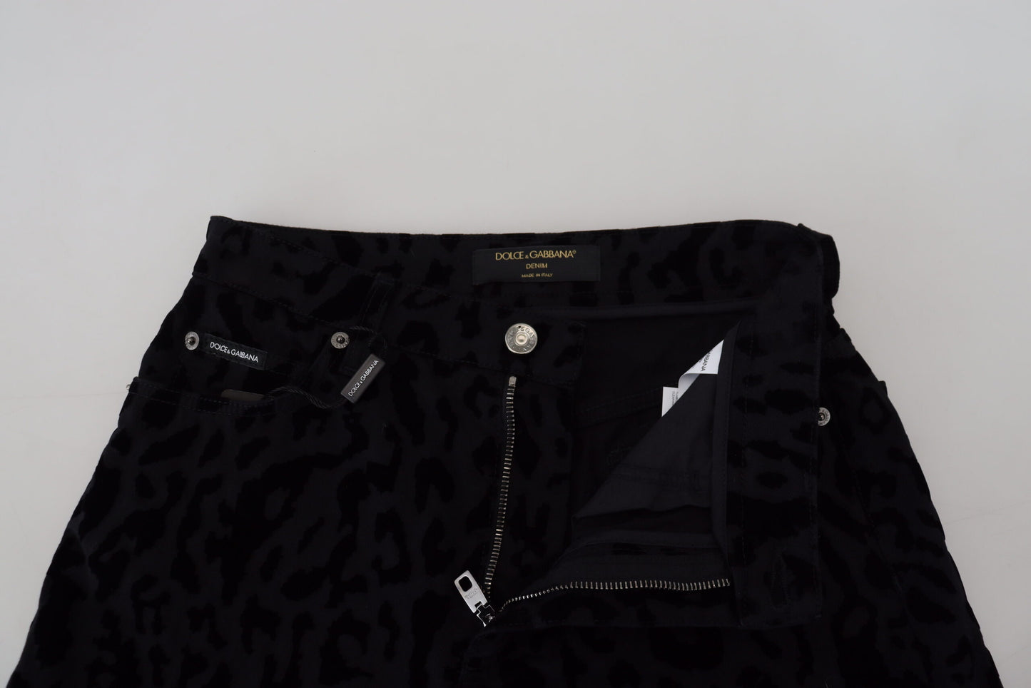 Shorts Dolce & Gabbana en jean stretch noir