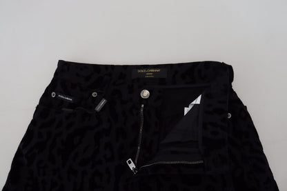 Shorts Dolce & Gabbana en jean stretch noir