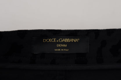 Shorts Dolce & Gabbana en jean stretch noir