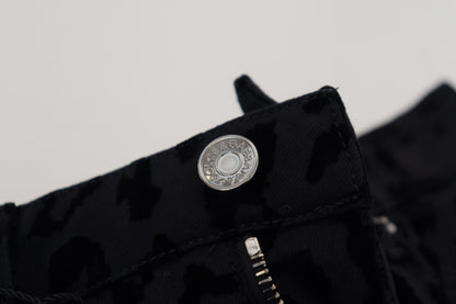 Shorts Dolce & Gabbana en jean stretch noir