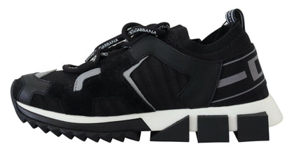 Chaussures Sneakers Sorrento Trekking en Maille Noire Dolce & Gabbana