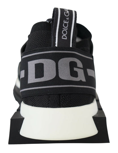 Chaussures Sneakers Sorrento Trekking en Maille Noire Dolce & Gabbana
