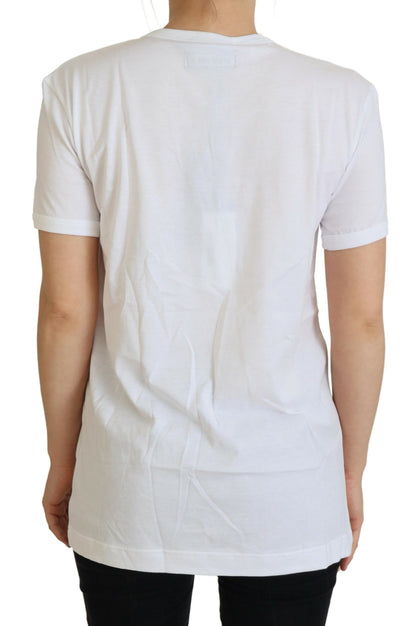 T-shirt Dolce & Gabbana blanc en coton à col rond #dgfamily