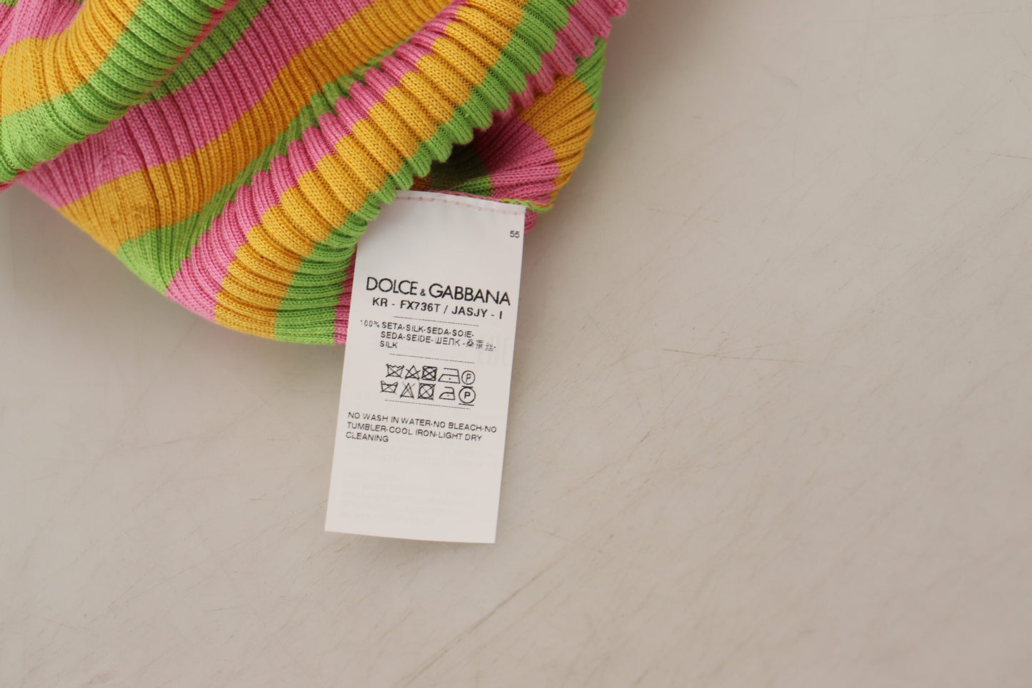 Débardeur gilet en soie multicolore Dolce & Gabbana