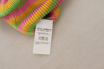 Débardeur gilet en soie multicolore Dolce & Gabbana