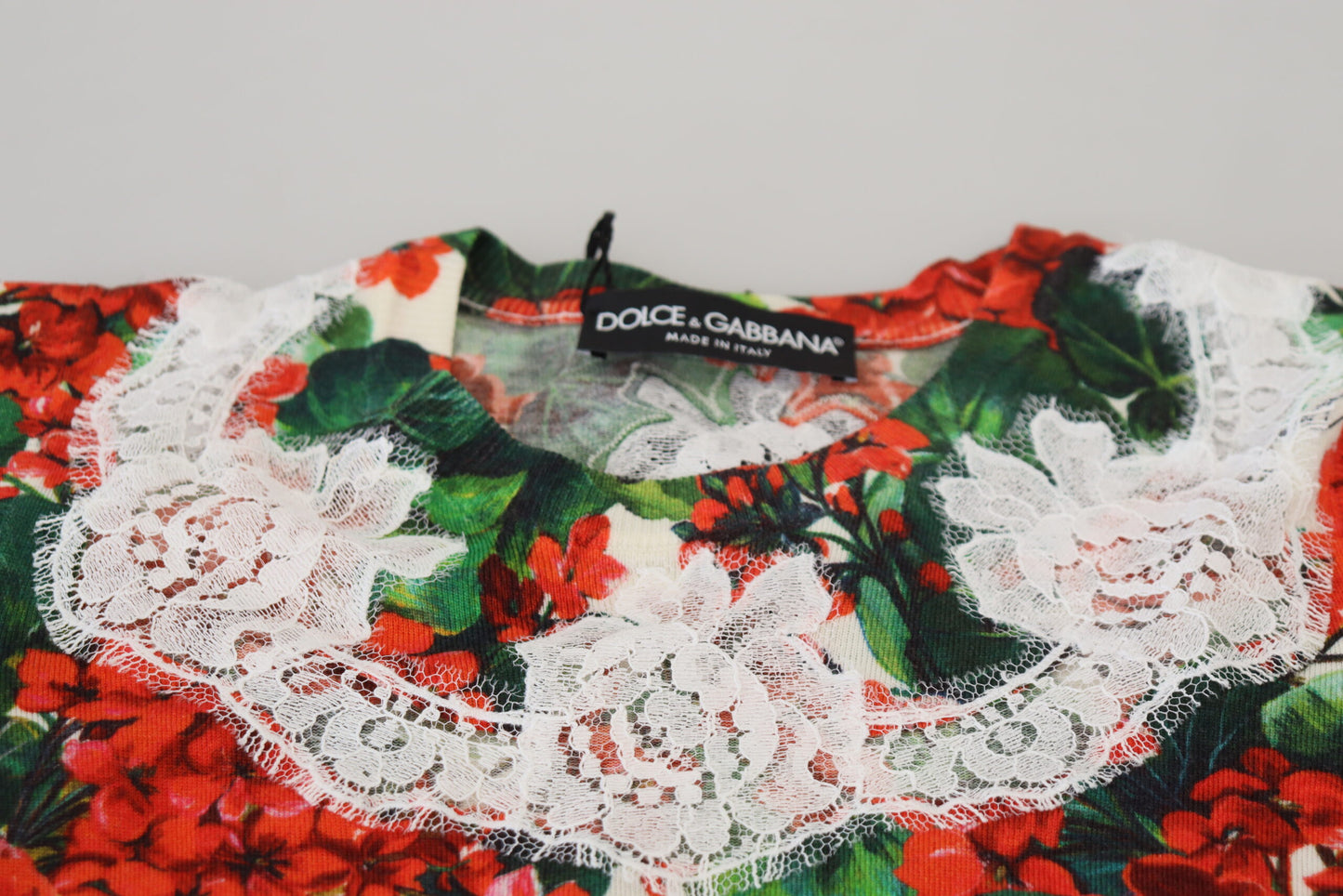 Débardeur gilet Dolce & Gabbana en dentelle de laine florale blanche