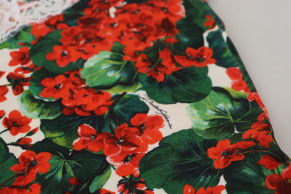 Débardeur gilet Dolce & Gabbana en dentelle de laine florale blanche