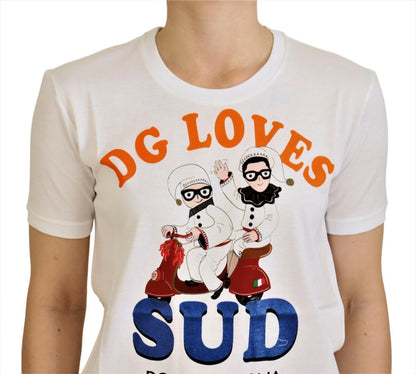 T-shirt Dolce & Gabbana en Coton Blanc DG Loves SUD