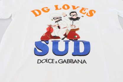 T-shirt Dolce & Gabbana en Coton Blanc DG Loves SUD