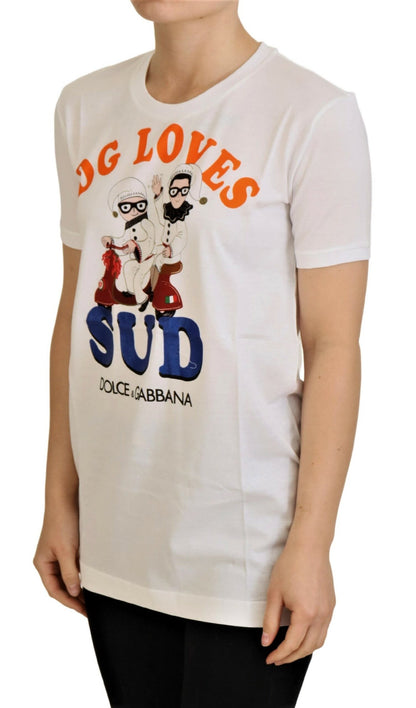T-shirt Dolce & Gabbana en Coton Blanc DG Loves SUD