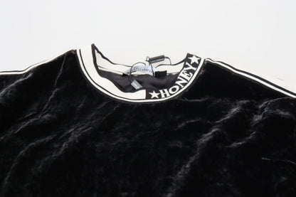 Pull Dolce & Gabbana en velours noir à col rond