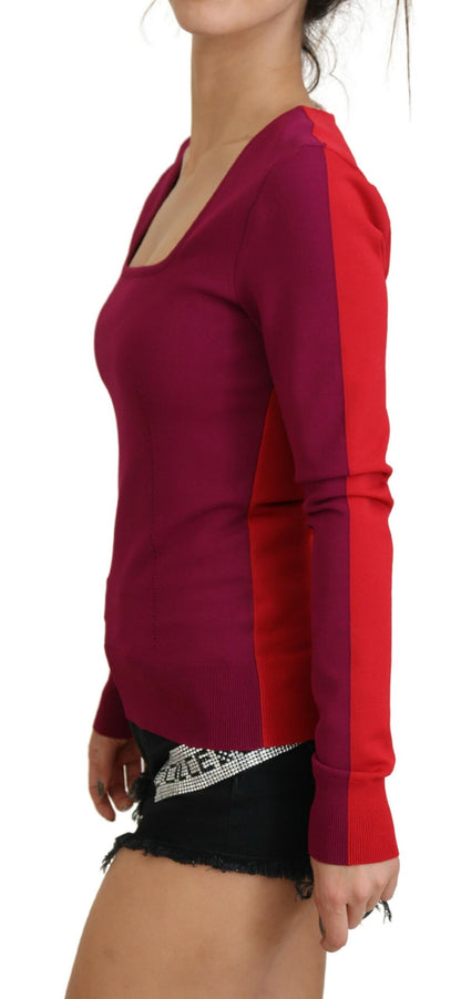 Pull Dolce & Gabbana en viscose multicolore à encolure carrée