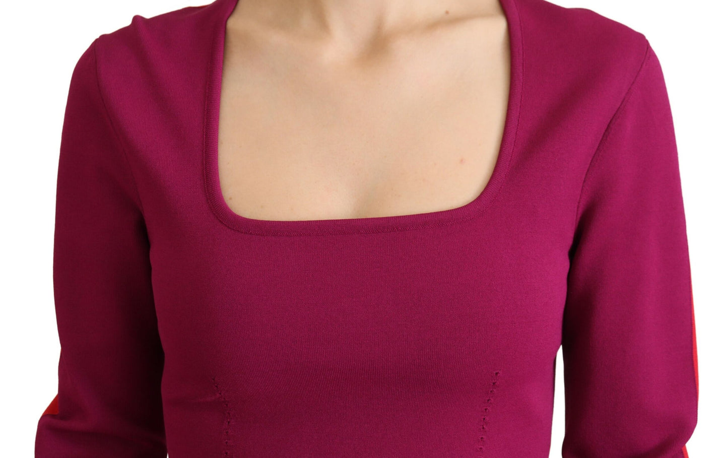 Pull Dolce & Gabbana en viscose multicolore à encolure carrée