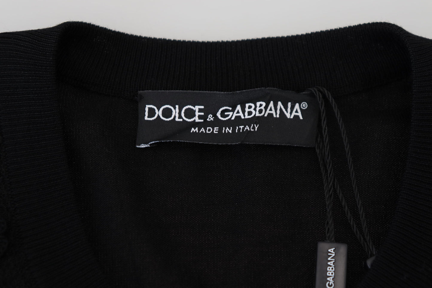 Cardigan en maille boutonnée en dentelle florale noire Dolce & Gabbana