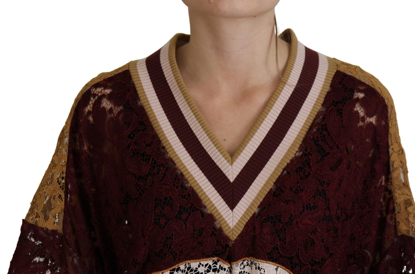 Pull en maille Dolce & Gabbana multicolore à col en V