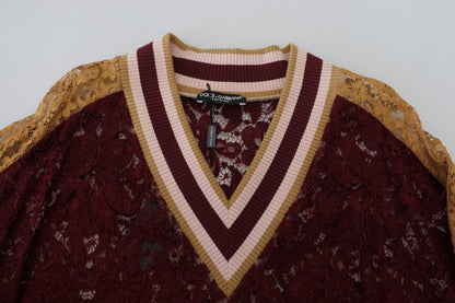 Pull en maille Dolce & Gabbana multicolore à col en V