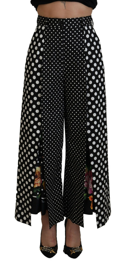 Pantalon taille haute à pois multicolores Dolce & Gabbana