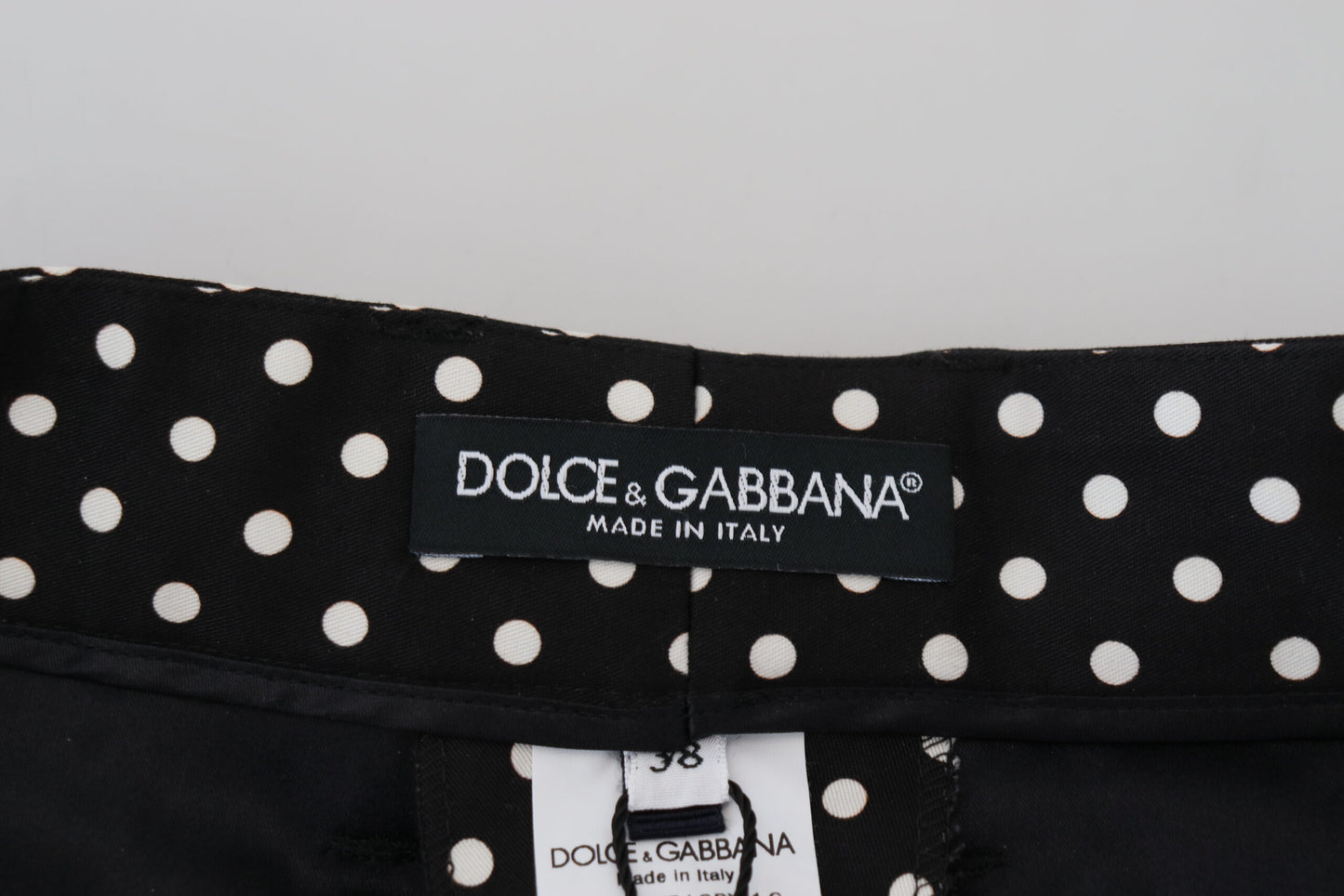 Pantalon taille haute à pois multicolores Dolce & Gabbana