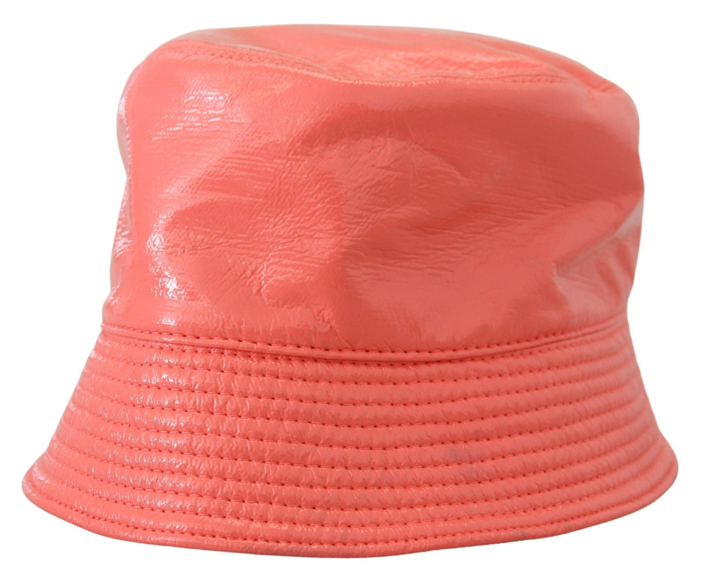 Chapeau Bob Femme Dolce & Gabbana en Similicuir Matelassé Pêche