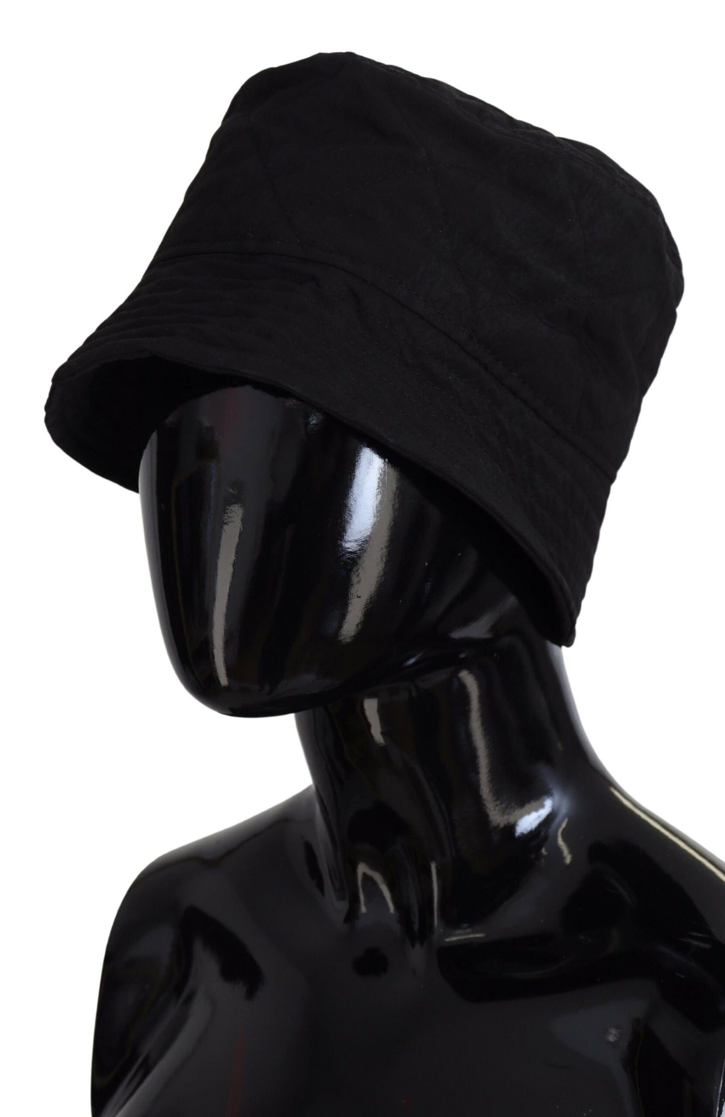 Casquette Bob Femme en Nylon Noir Dolce & Gabbana