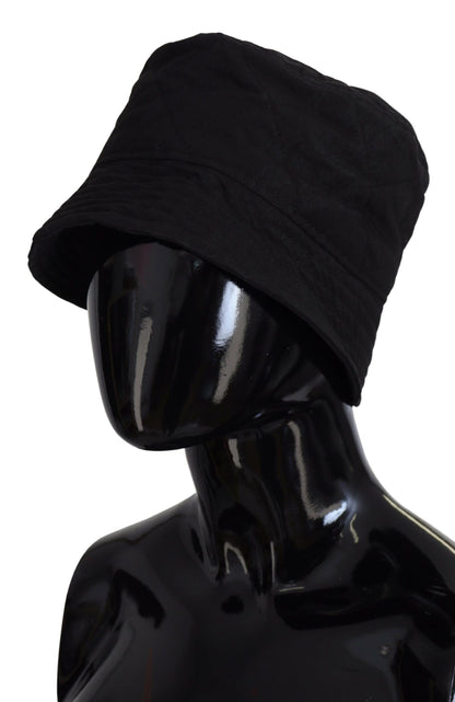 Casquette Bob Femme en Nylon Noir Dolce & Gabbana