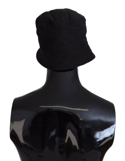 Casquette Bob Femme en Nylon Noir Dolce & Gabbana
