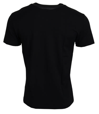 T-shirt en coton noir à manches courtes « Sneak Peek » Dolce & Gabbana
