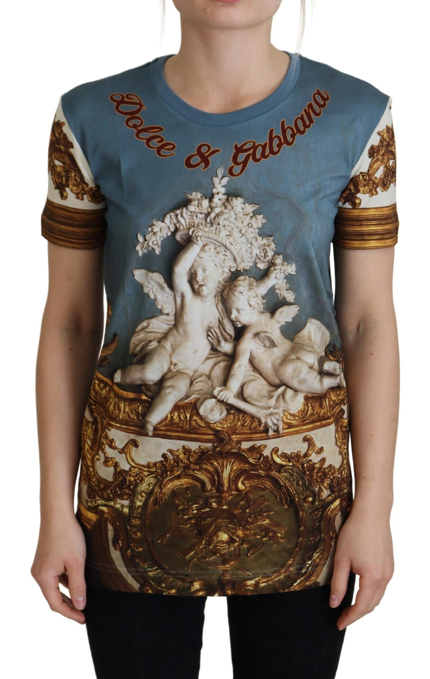 Chemise Top Dolce & Gabbana multicolore imprimé logo DG Ange
