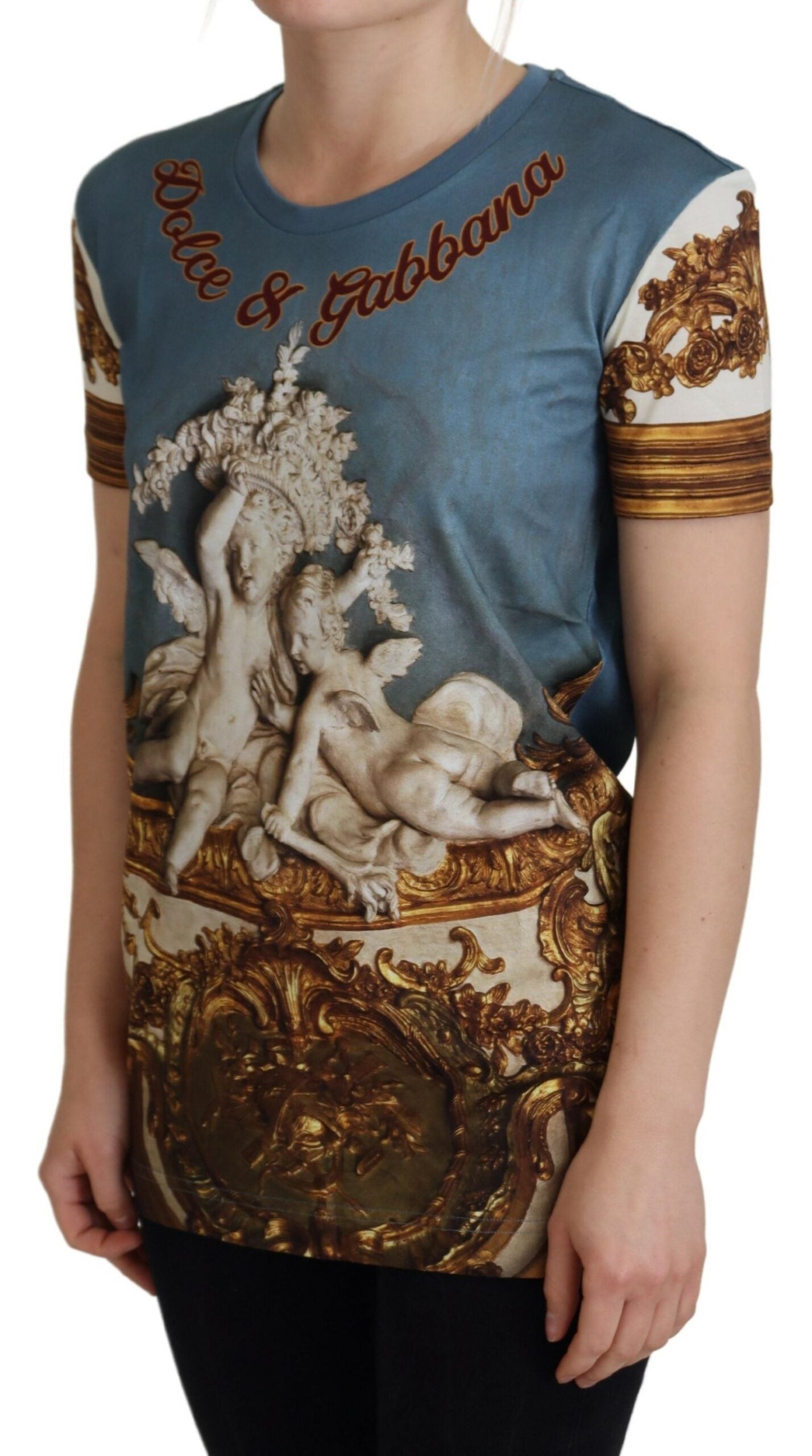 Chemise Top Dolce & Gabbana multicolore imprimé logo DG Ange
