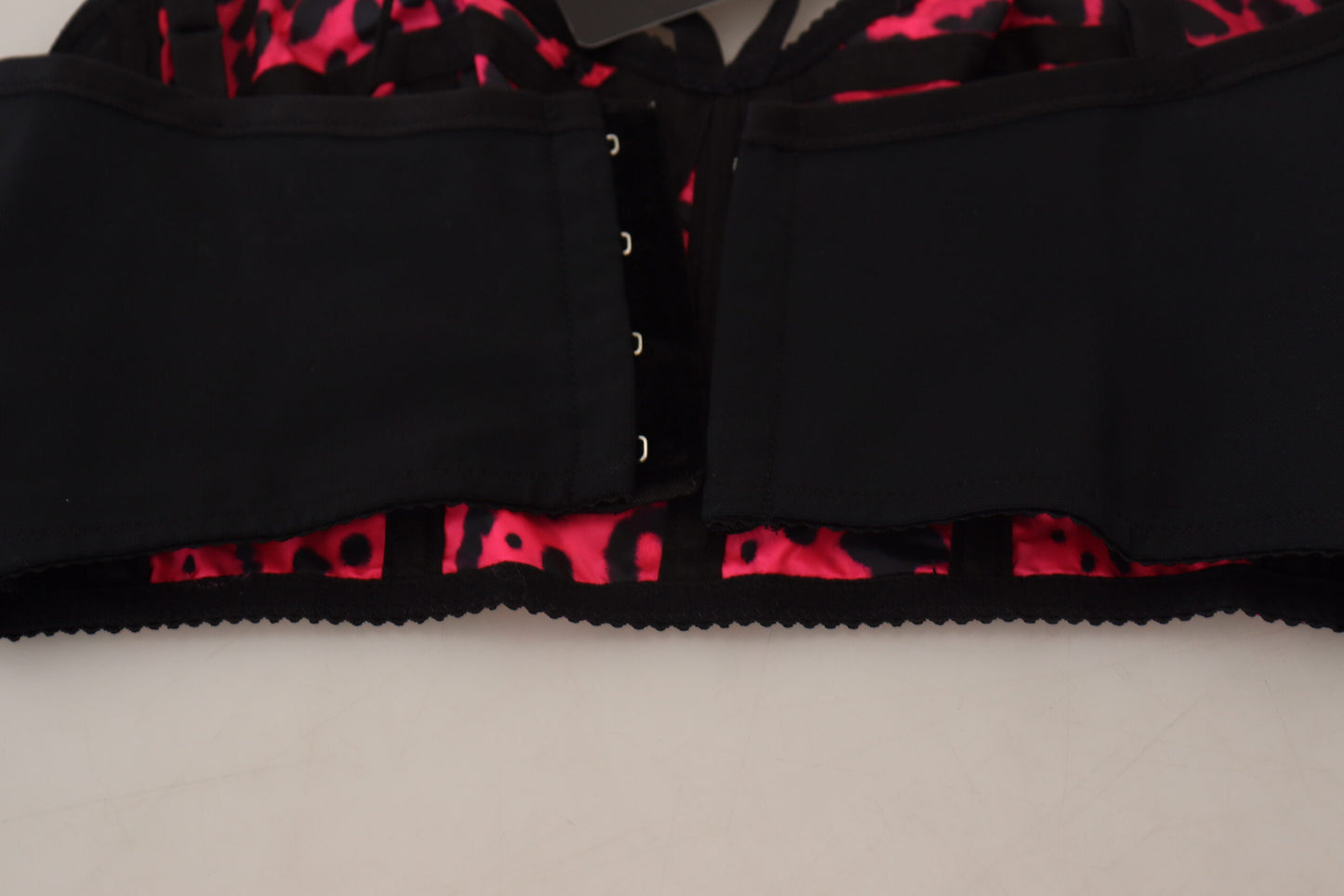 Haut bustier corset court Dolce & Gabbana rose imprimé léopard