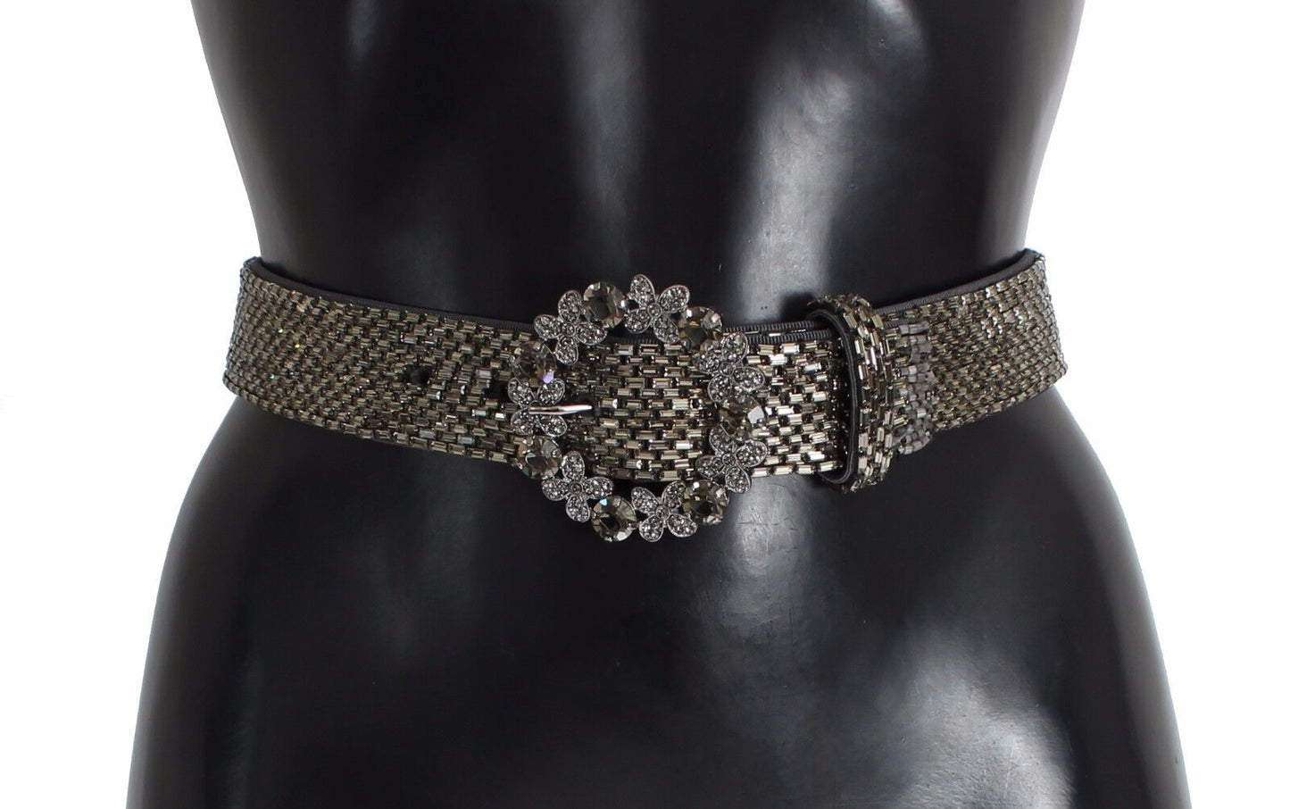 Ceinture à Paillettes Large Boucle Cristal Multicolore Dolce & Gabbana