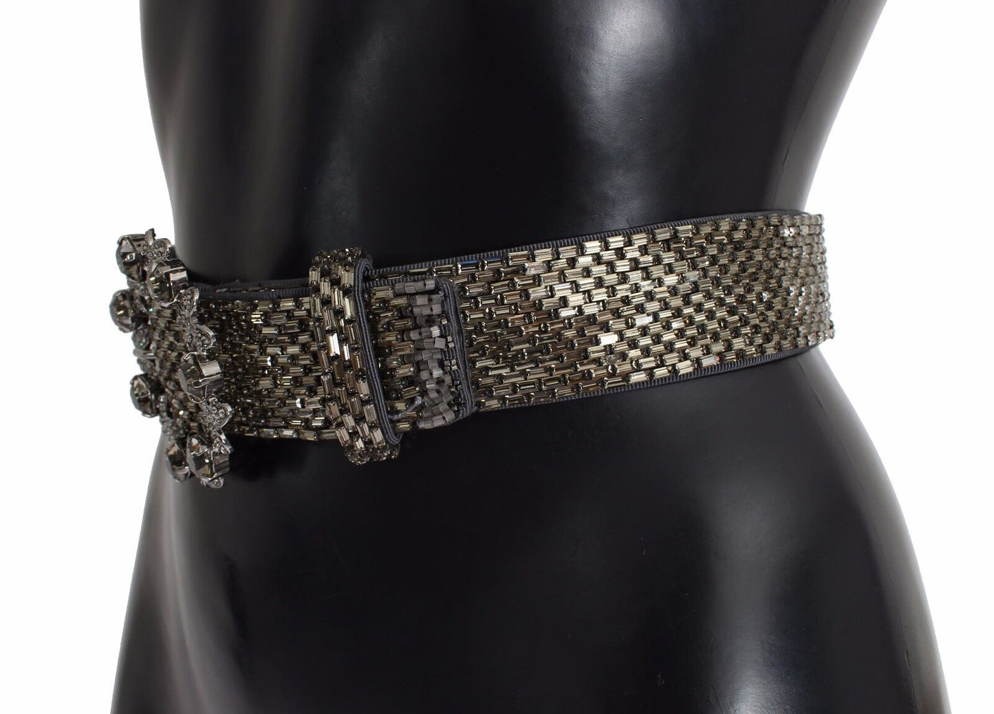 Ceinture à Paillettes Large Boucle Cristal Multicolore Dolce & Gabbana