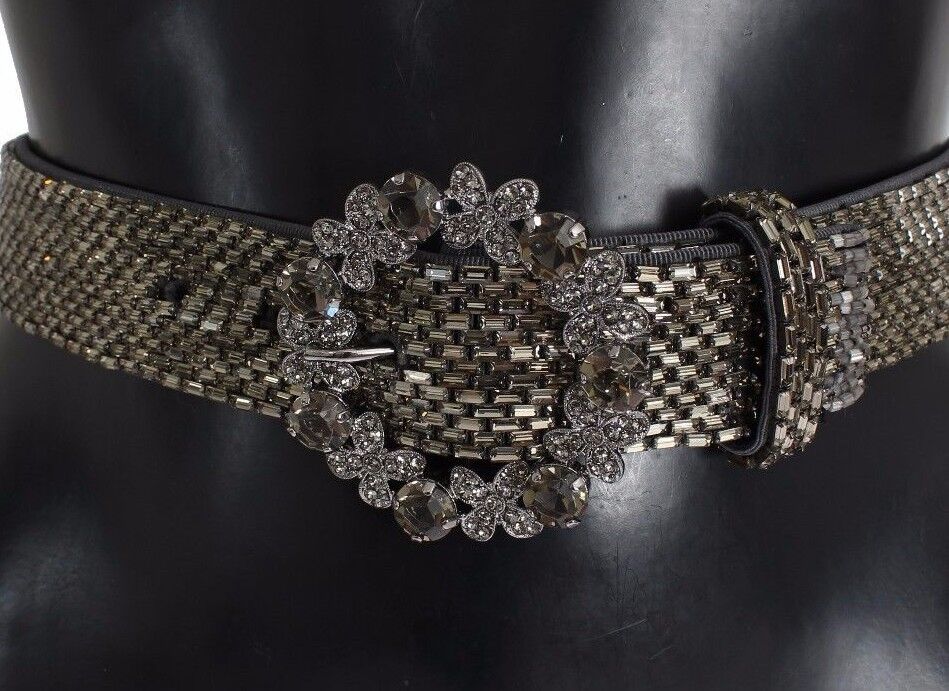 Ceinture à Paillettes Large Boucle Cristal Multicolore Dolce & Gabbana