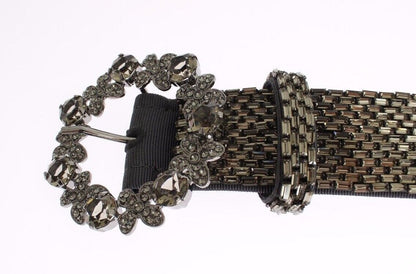 Ceinture à Paillettes Large Boucle Cristal Multicolore Dolce & Gabbana