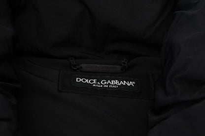 Veste sans manches noire Dolce & Gabbana avec ornements métalliques DG