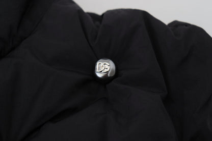 Veste sans manches noire Dolce & Gabbana avec ornements métalliques DG