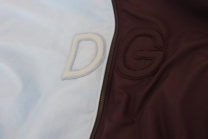 Veste homme Dolce & Gabbana noire et bleue DG à capuche entièrement zippée