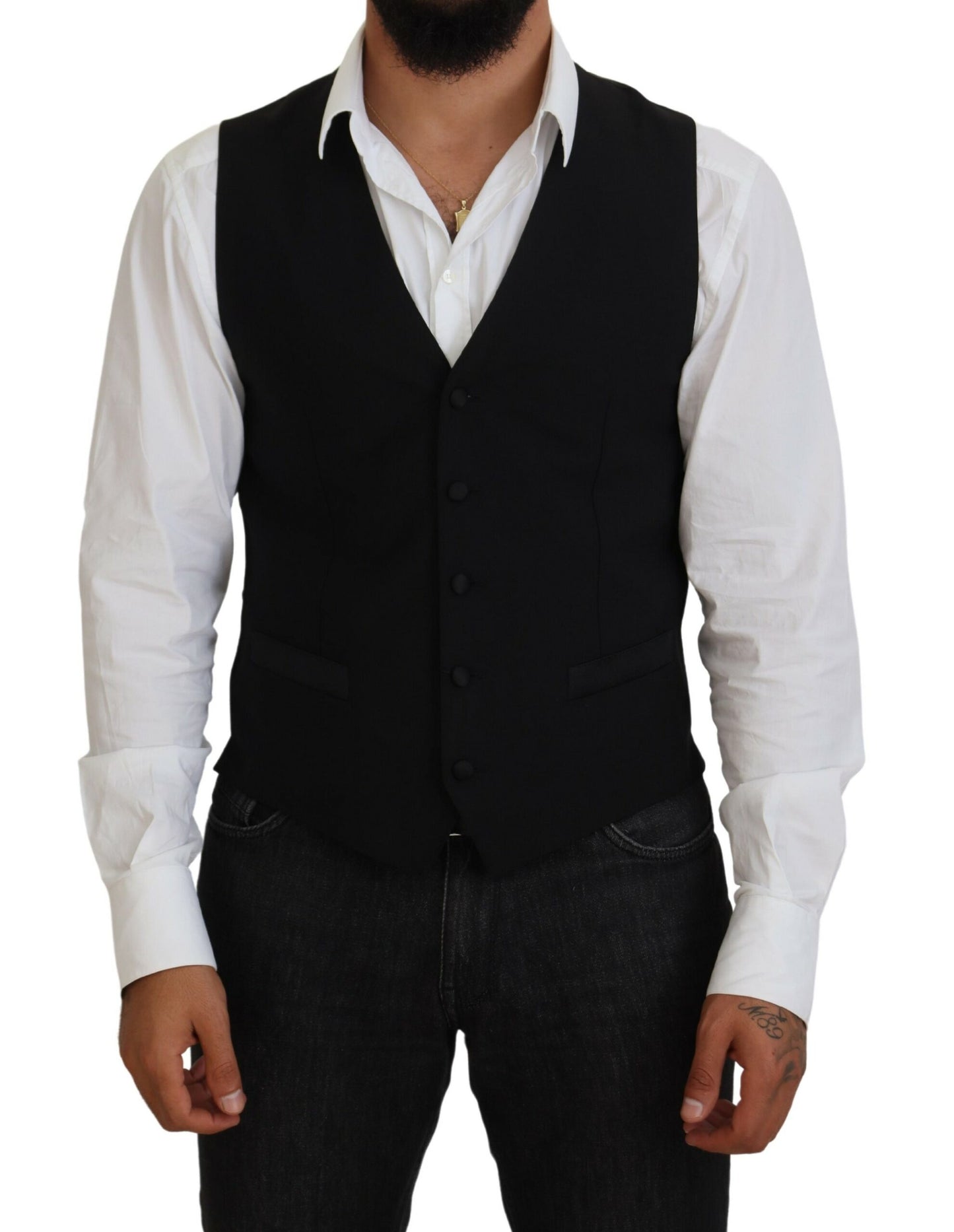 Dolce & Gabbana Gilet en laine vierge noire