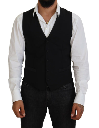 Dolce & Gabbana Gilet en laine vierge noire