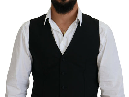 Dolce & Gabbana Gilet en laine vierge noire