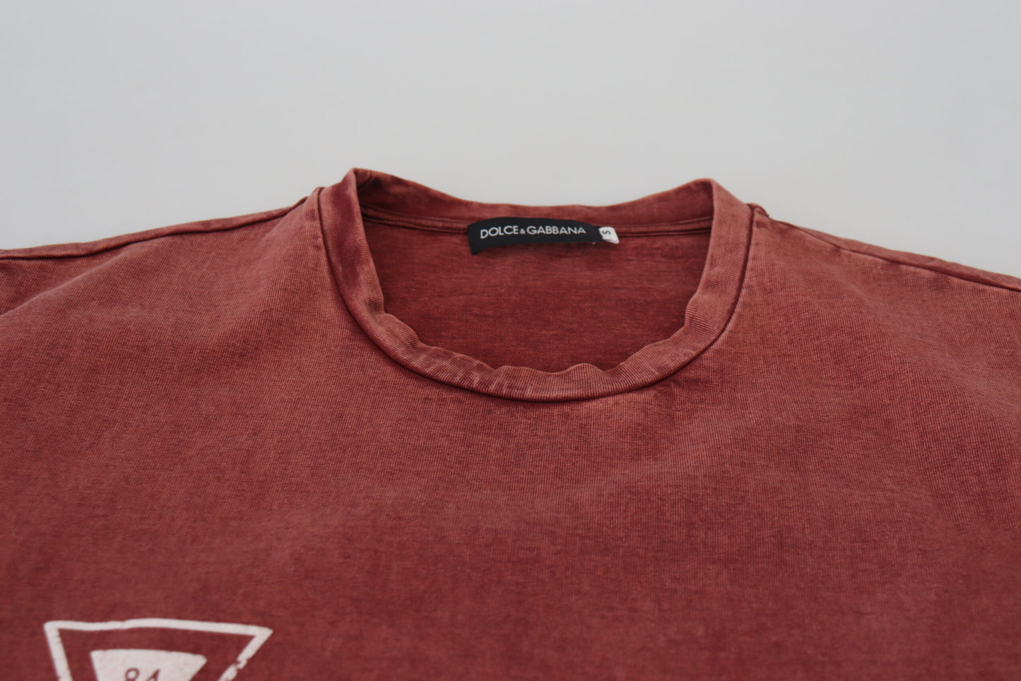 T-shirt Dolce & Gabbana col rond manches courtes imprimé marron
