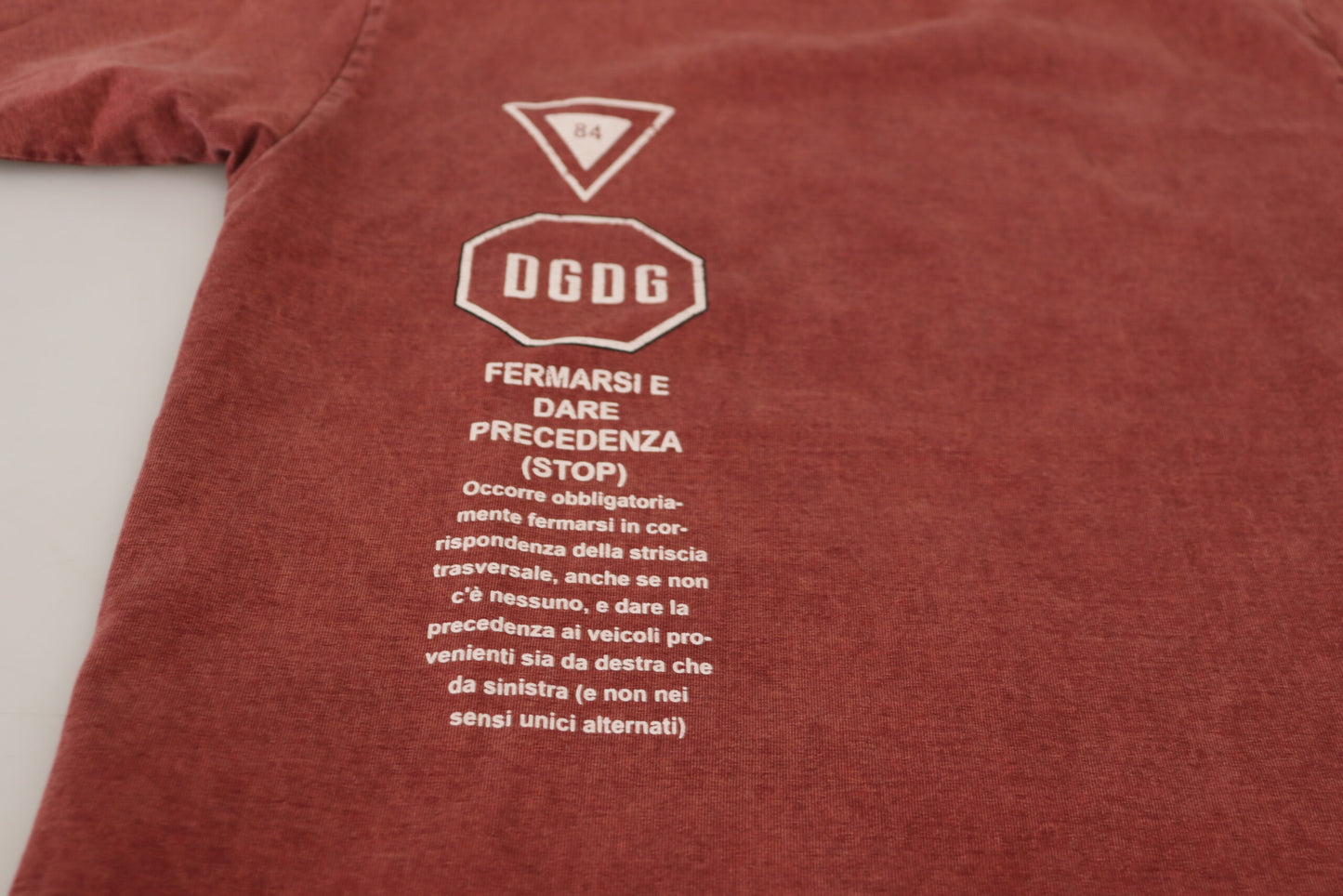 T-shirt Dolce & Gabbana col rond manches courtes imprimé marron