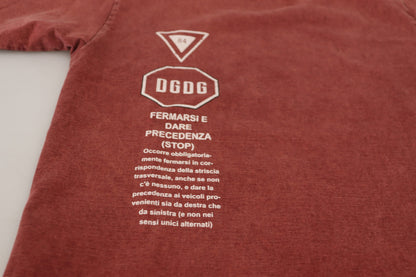 T-shirt Dolce & Gabbana col rond manches courtes imprimé marron